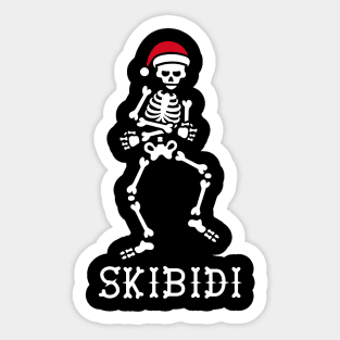 #SkibidiChallenge meme skeleton Christmas Skibidi challenge Sticker